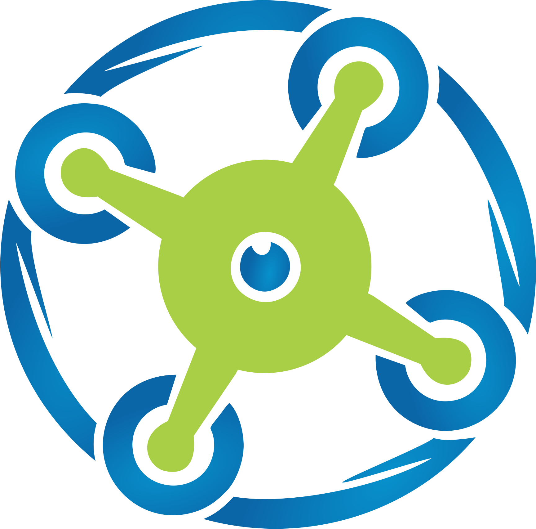 Drone Azul e Verde